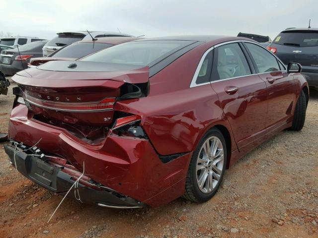 3LN6L2GK1DR801591 - 2013 LINCOLN MKZ BURGUNDY photo 4