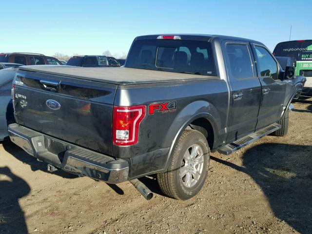 1FTEW1EG9GFA58647 - 2016 FORD F150 SUPER CHARCOAL photo 4