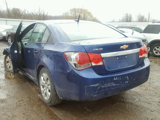 1G1PA5SH9D7301402 - 2013 CHEVROLET CRUZE LS BLUE photo 3