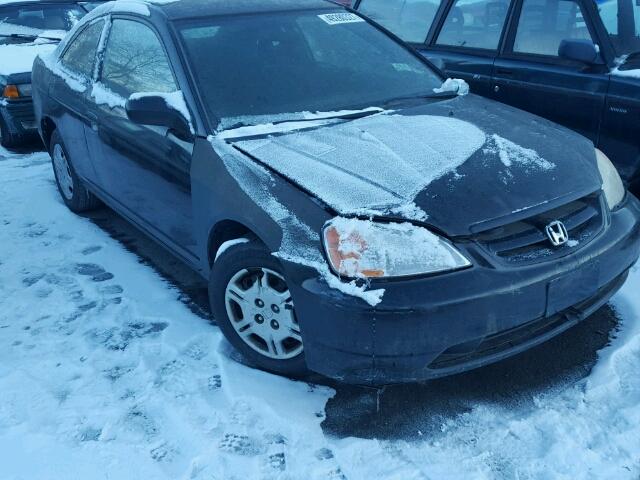 1HGEM22541L113854 - 2001 HONDA CIVIC LX BLACK photo 1