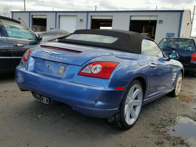 1C3AN65L85X052555 - 2005 CHRYSLER CROSSFIRE BLUE photo 4