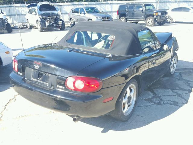 JM1NB353510207392 - 2001 MAZDA MX-5 MIATA BLACK photo 4