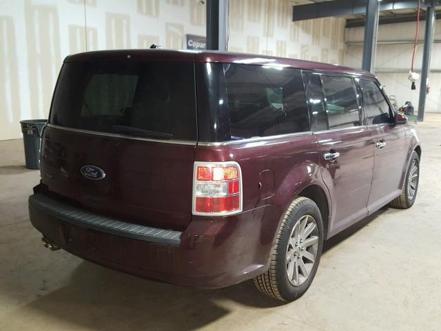 2FMGK5CCXBBD30026 - 2011 FORD FLEX SEL BURGUNDY photo 4