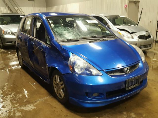 JHMGD386X7S043612 - 2007 HONDA FIT S BLUE photo 1