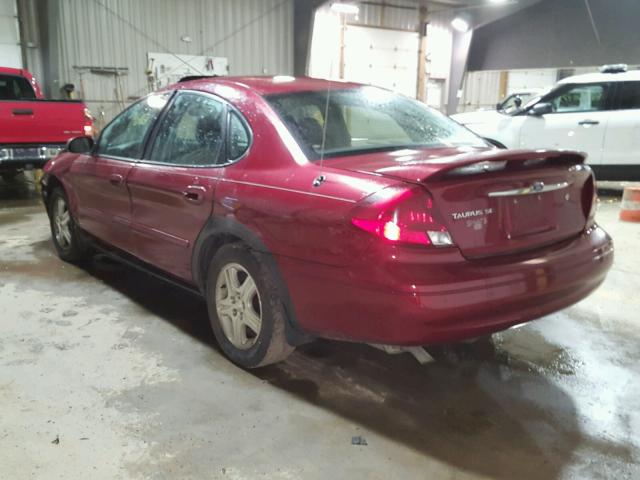 1FAFP56S12A184704 - 2002 FORD TAURUS SEL MAROON photo 3