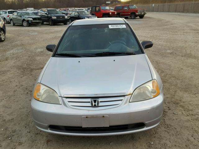 1HGEM22553L043347 - 2003 HONDA CIVIC LX SILVER photo 9