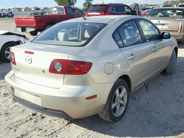 JM1BK12F141178414 - 2004 MAZDA 3 I BEIGE photo 4