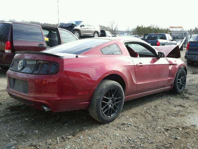 1ZVBP8AM3E5326029 - 2014 FORD MUSTANG BURGUNDY photo 4