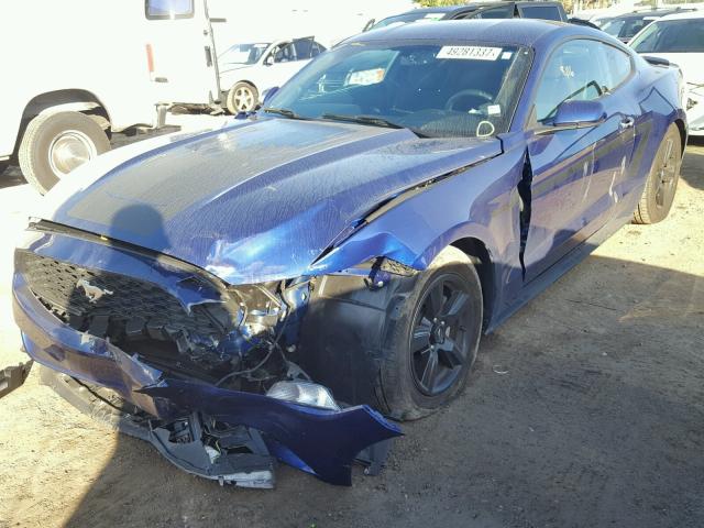 1FA6P8AM8G5335709 - 2016 FORD MUSTANG BLUE photo 2