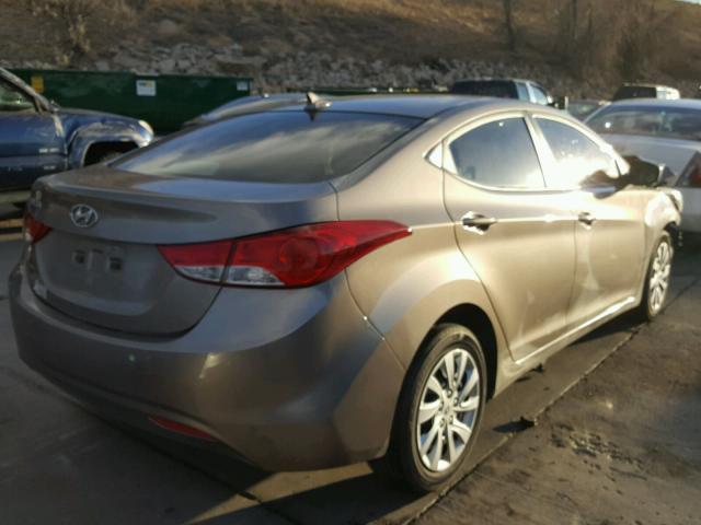 5NPDH4AE2CH068545 - 2012 HYUNDAI ELANTRA GL GOLD photo 4