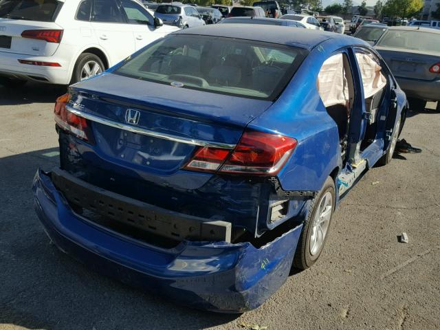 2HGFB2F53FH540483 - 2015 HONDA CIVIC LX BLUE photo 4