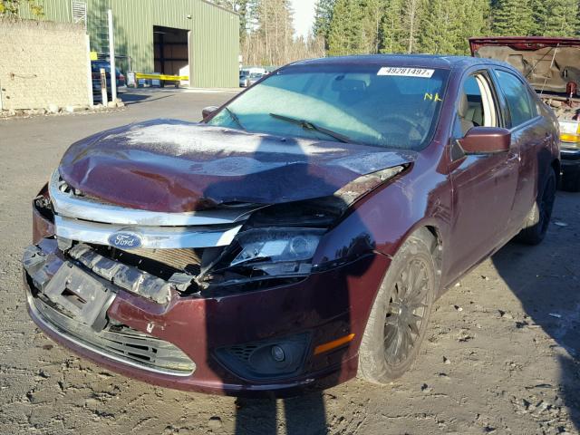 3FAHP0HA5BR185747 - 2011 FORD FUSION SE BURGUNDY photo 2