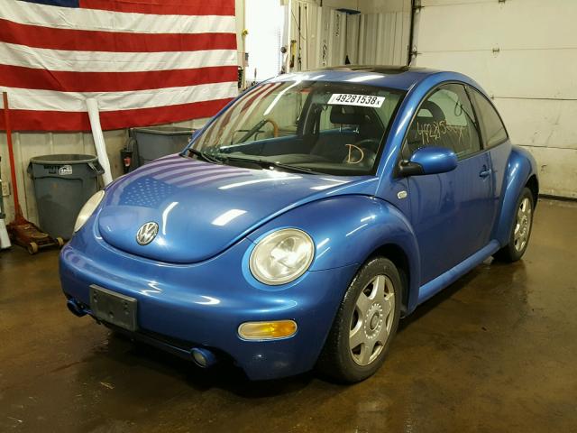 3VWCK21C41M430203 - 2001 VOLKSWAGEN NEW BEETLE 蓝色 照片 2