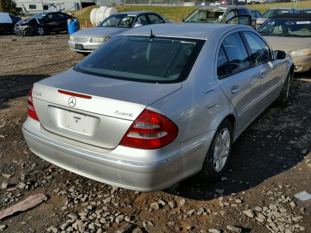 WDBUF82J54X112115 - 2004 MERCEDES-BENZ E 320 4MAT SILVER photo 4