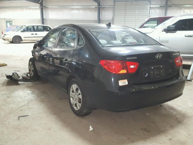 KMHDU46D69U791062 - 2009 HYUNDAI ELANTRA GL BLACK photo 3