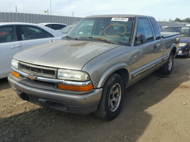 1GCCS19W518187243 - 2001 CHEVROLET S TRUCK S1 BEIGE photo 2