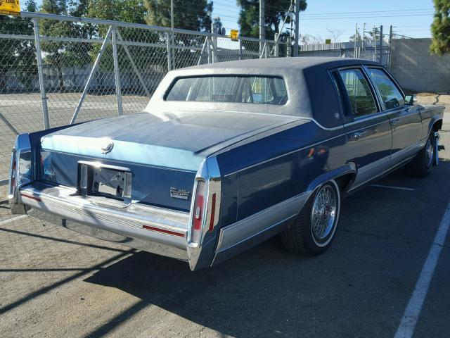 1G6DW54E4MR720876 - 1991 CADILLAC BROUGHAM BLUE photo 4