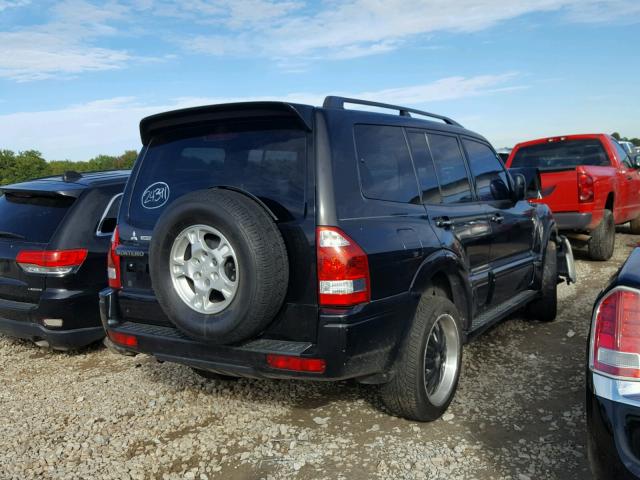 JA4NW61S63J042785 - 2003 MITSUBISHI MONTERO 20 BLACK photo 4