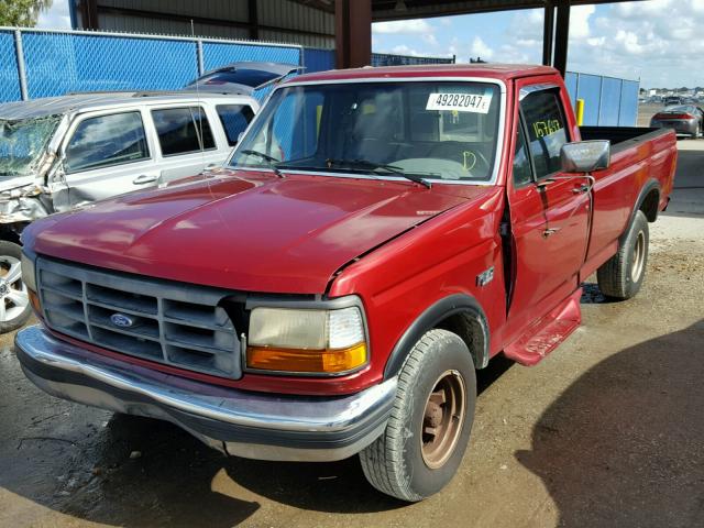 1FTEF15Y3SNA98262 - 1995 FORD F150 RED photo 2