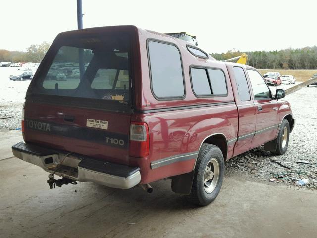 JT4TN12D2T0017505 - 1996 TOYOTA T100 XTRAC RED photo 4