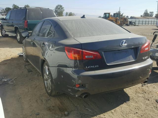 JTHBE262575012364 - 2007 LEXUS IS 350 GRAY photo 3