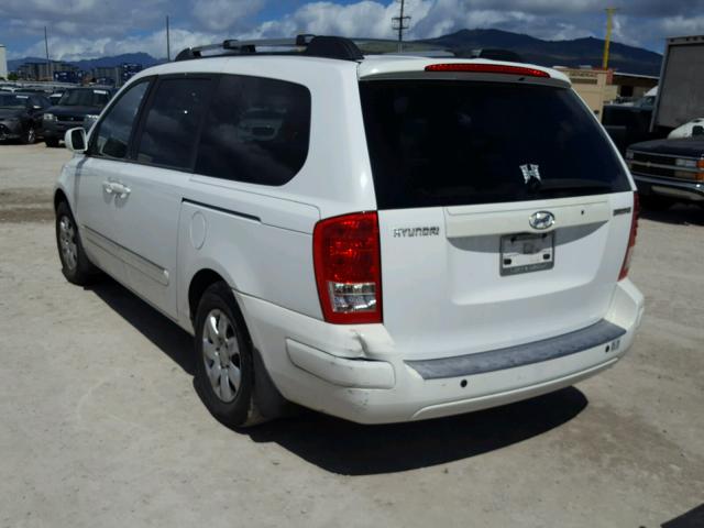 KNDMC233076024168 - 2007 HYUNDAI ENTOURAGE WHITE photo 3