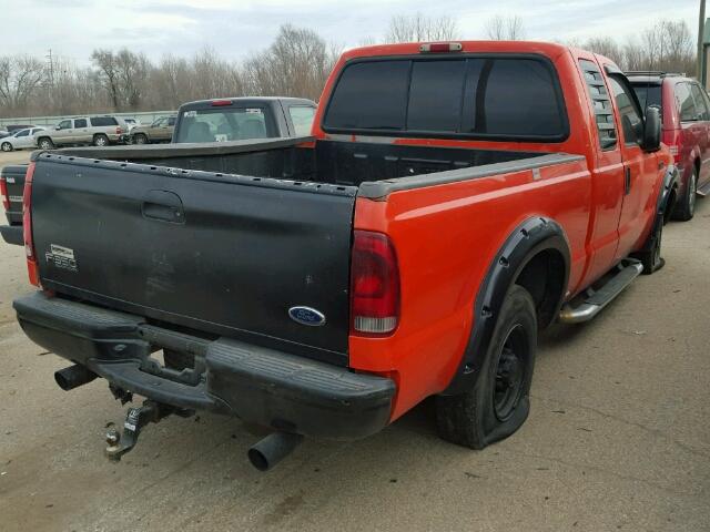 1FTNX20L52EA74026 - 2002 FORD F250 SUPER ORANGE photo 4