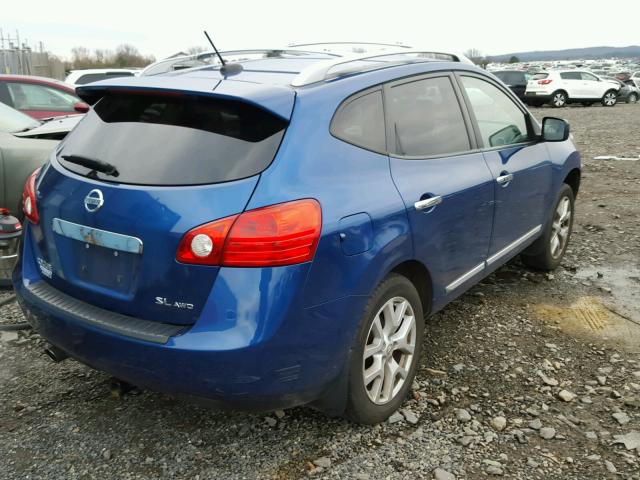 JN8AS5MV6BW311728 - 2011 NISSAN ROGUE S BLUE photo 4