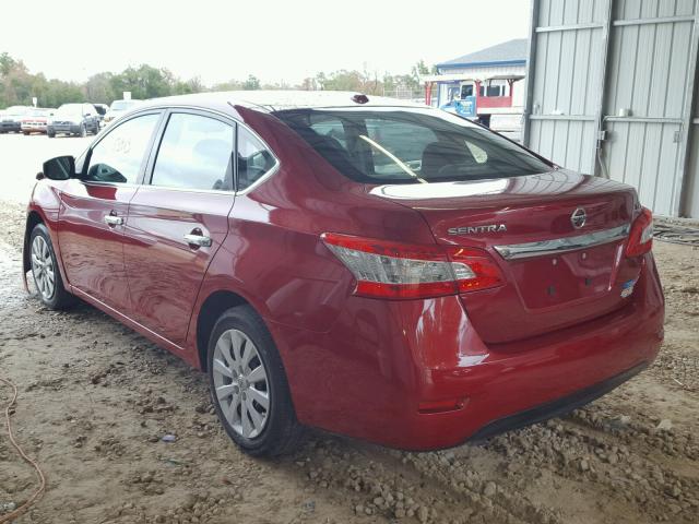 3N1AB7AP1EY248518 - 2014 NISSAN SENTRA S RED photo 3