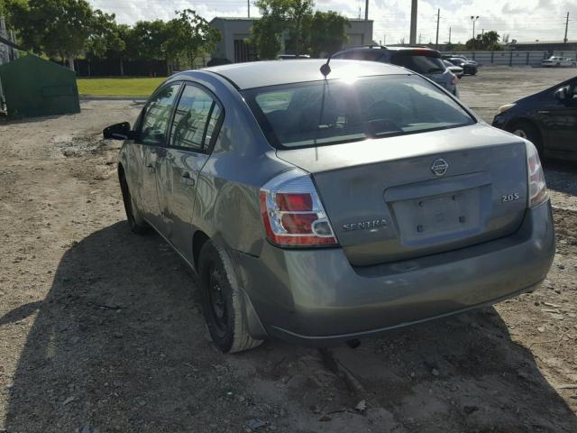 3N1AB61E17L627866 - 2007 NISSAN SENTRA 2.0 GRAY photo 3