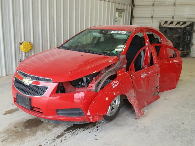 1G1PC5SB5E7120966 - 2014 CHEVROLET CRUZE LT RED photo 2