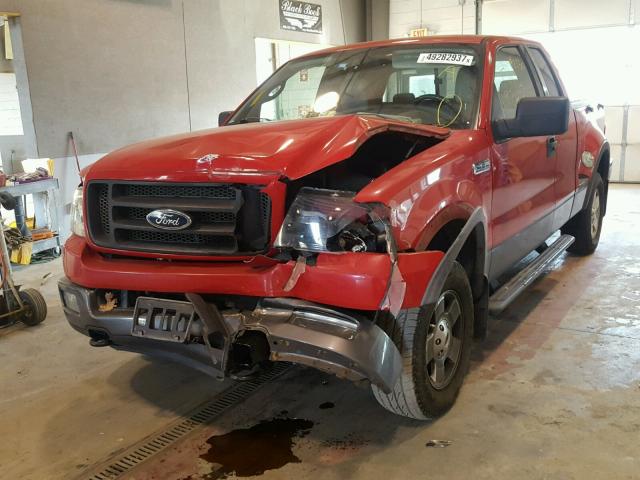 1FTPX04584KD41396 - 2004 FORD F150 RED photo 2