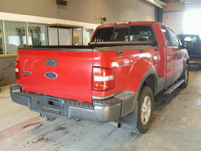 1FTPX04584KD41396 - 2004 FORD F150 RED photo 4