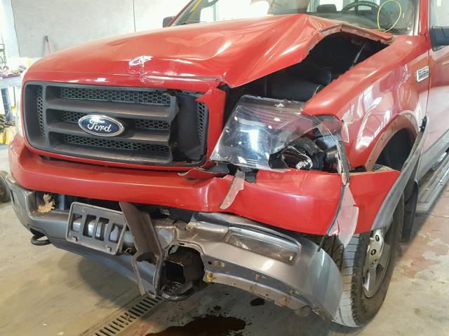 1FTPX04584KD41396 - 2004 FORD F150 RED photo 9