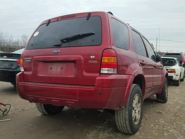 1FMCU94175KD53772 - 2005 FORD ESCAPE LIM RED photo 4