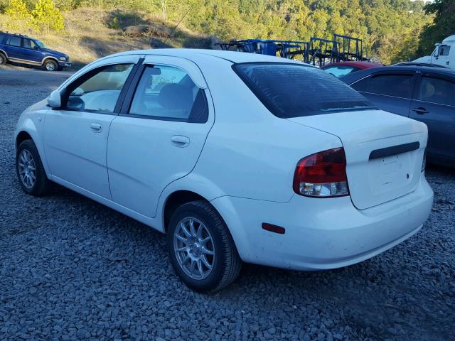 KL1TD56626B541923 - 2006 CHEVROLET AVEO BASE Ақ фото 3