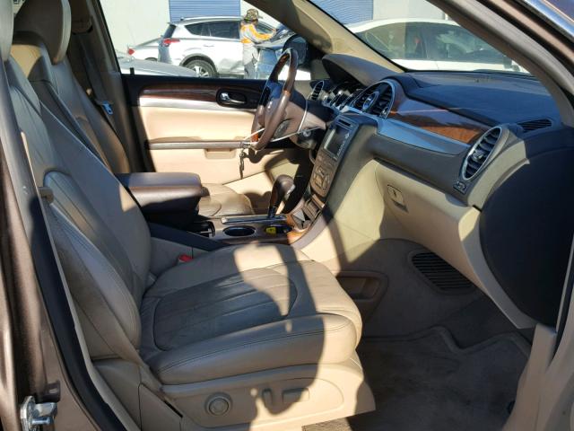 5GAEV23798J252641 - 2008 BUICK ENCLAVE CX BROWN photo 5