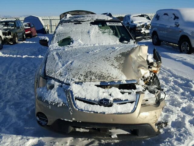 4S4BP60C887331456 - 2008 SUBARU OUTBACK BEIGE photo 9