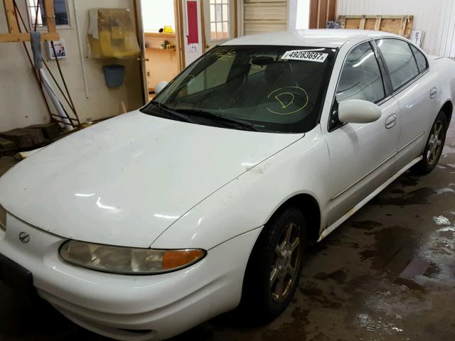 1G3NF52E81C189300 - 2001 OLDSMOBILE ALERO GLS WHITE photo 2