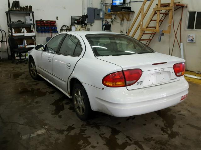 1G3NF52E81C189300 - 2001 OLDSMOBILE ALERO GLS WHITE photo 3