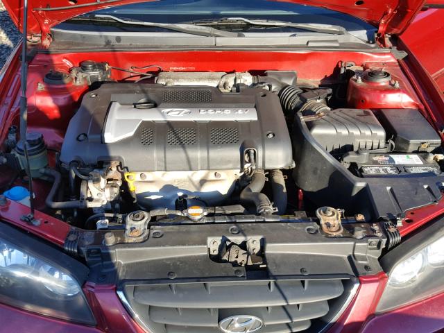 KMHDN46D64U739209 - 2004 HYUNDAI ELANTRA GT RED photo 7