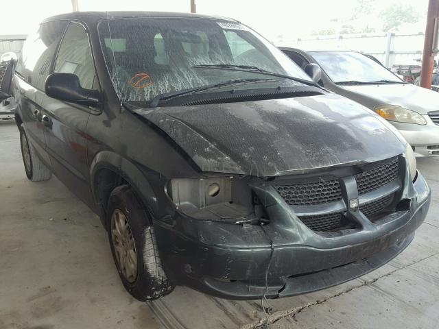 1B4GP45362B672945 - 2002 DODGE CARAVAN SP GREEN photo 1