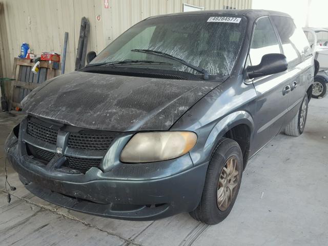 1B4GP45362B672945 - 2002 DODGE CARAVAN SP GREEN photo 2