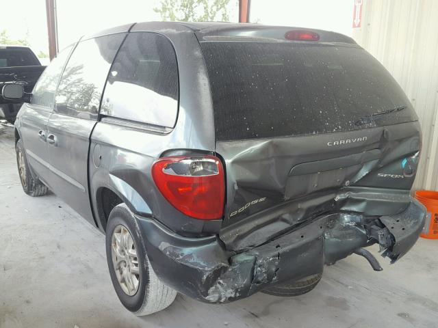 1B4GP45362B672945 - 2002 DODGE CARAVAN SP GREEN photo 3