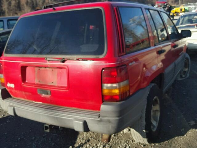 1J4EZ58S9TC109195 - 1996 JEEP GRAND CHER RED photo 4