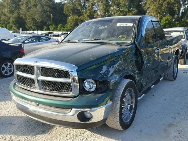 1D7HA18D23S303423 - 2003 DODGE RAM 1500 S GREEN photo 2