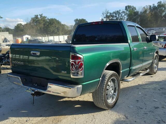 1D7HA18D23S303423 - 2003 DODGE RAM 1500 S GREEN photo 4