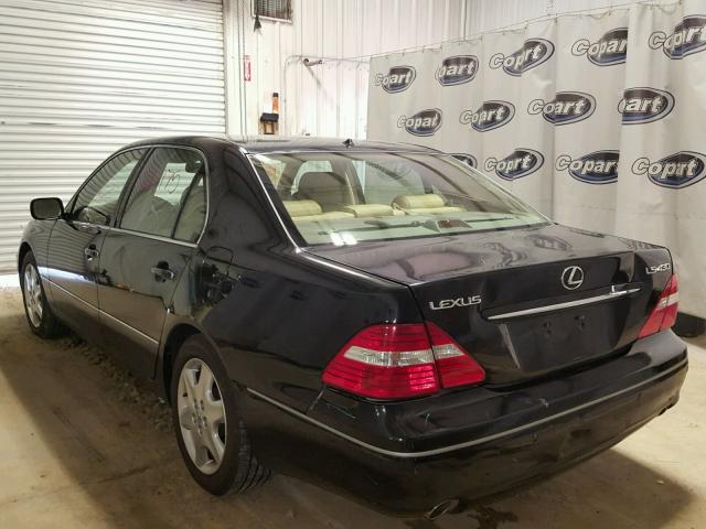 JTHBN36F140165213 - 2004 LEXUS LS 430 BLACK photo 3