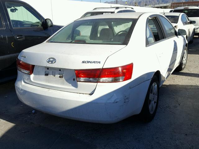 5NPET46C07H236683 - 2007 HYUNDAI SONATA GLS WHITE photo 4