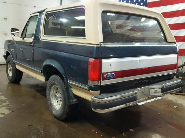 1FMEU15N6MLA06065 - 1991 FORD BRONCO U10 TWO TONE photo 3